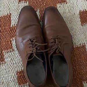Brown size 12 Clarks dress shoes.